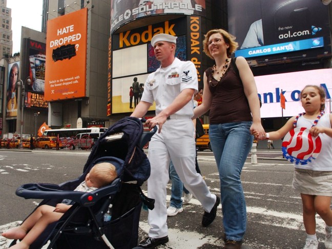 US_Navy_060526-N-4936C-007_Fire_Controlman_2nd_Class_Josh_Laven_strolls_through_Times_Square_with_his_family_in_New_York_City_during_Fleet_Week_New_York.jpg
